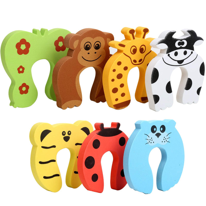 7Pcs Finger Pinch Guard, HNYYZL Cartoon Animal Door Stop Soft Foam Cushion Baby Finger Protector, Prevent Finger Pinch Injuries, Slamming Door, and Child or Pet from Getting Locked in Room - NewNest Australia
