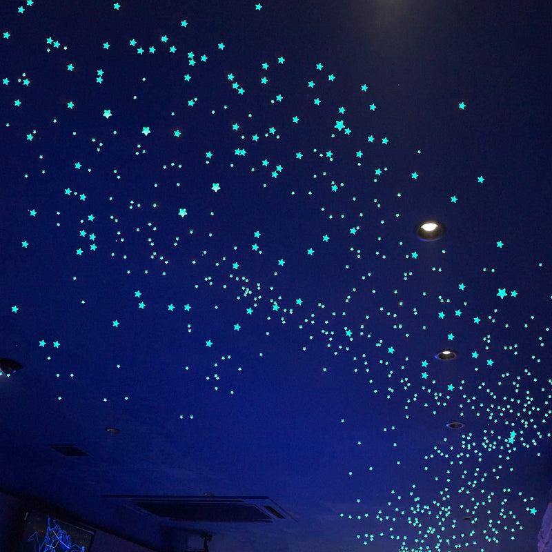 NewNest Australia - Glow in The Dark Stars Decals Decor for Ceiling 633 Pcs Realistic 3D Stickers Starry Sky Shining Decoration Perfect for Kids Bedroom Bedding Room Gifts 