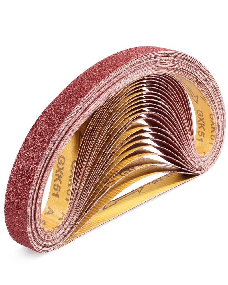 S SATC Sanding Belts 1×30-Inch Sanding belt Belt Sander Belt Sander Paper, (4 Each of 60, 80, 120,150,240,400 Grits) Aluminum Oxide 24PCS 24PCS 1x30inch Sanding Belt - NewNest Australia