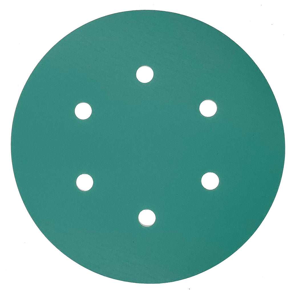 TigerShark 6 Inch Sanding Discs 6 Hole Wet Dry Grit 600 20pcs Pack Special Anti Clog Coating Film Green Line Hook and Loop Dustless Random Orbital Sander Paper Extra Fine G600/20PCS - NewNest Australia