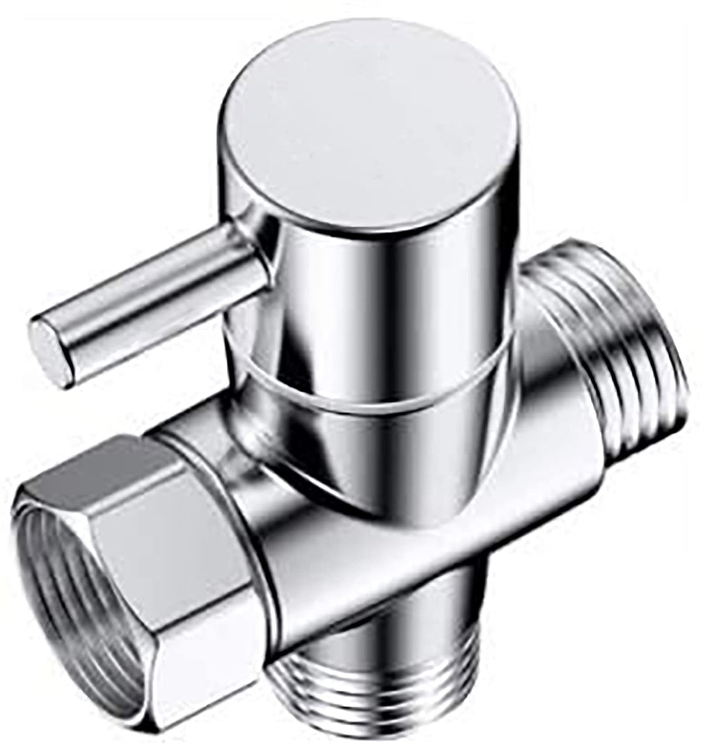 100% Solid Brass Shower Arm Diverter,G 1/2 3 Way Shower Diverter valve For Hand Held Showerhead and Fixed Spray Head Diverter Polished Chrome - NewNest Australia