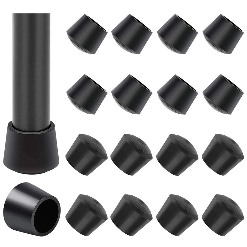 Sopito Chair Leg Tips Caps 1 Inch Rubber Table Chair Leg Caps,16 PCS, Black - NewNest Australia
