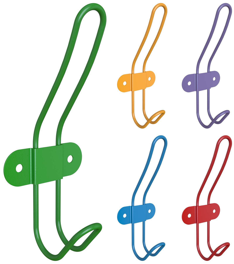 NewNest Australia - Tibres - Kids Wall Coat Hooks for Girls and Boys for Jackets Clothes Backpacks Robes and Towels - Children Colorful Wall Mounted Hanger Hooks Rack for Use in Nursery Bedroom and Bathroom - Set of 5 
