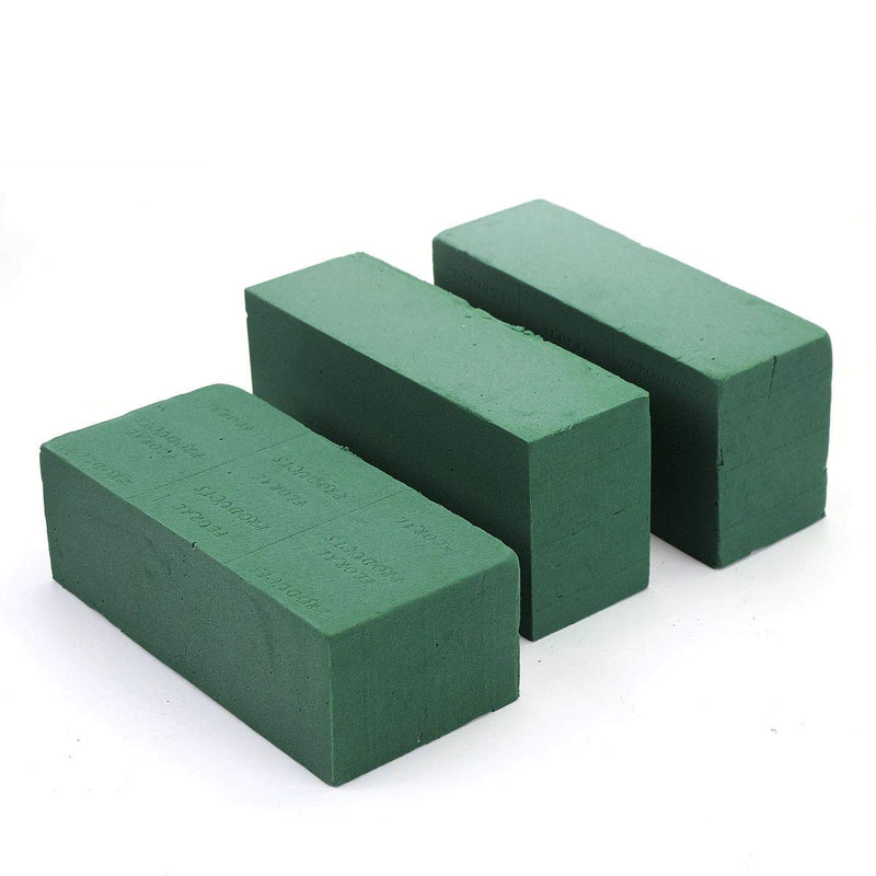 3PCS Floral Foam Bricks, Florist Flower Styrofoam Green Bricks Flower Arrangement Brick Supplies for Florist Craft 3 Pcs - NewNest Australia