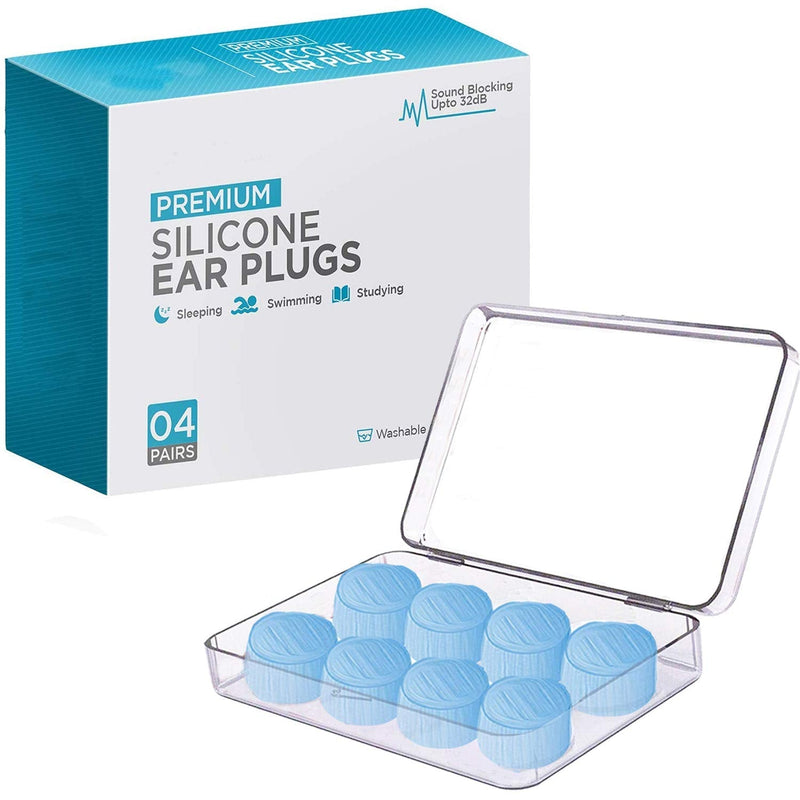 Ear Plugs for Sleeping, Reusable Silicone Moldable Noise Cancelling Sound Blocking Reduction Earplugs for Swimming, Snoring, Concerts, Shooting, Airplanes, Musicians, 32dB Highest NRR - NewNest Australia