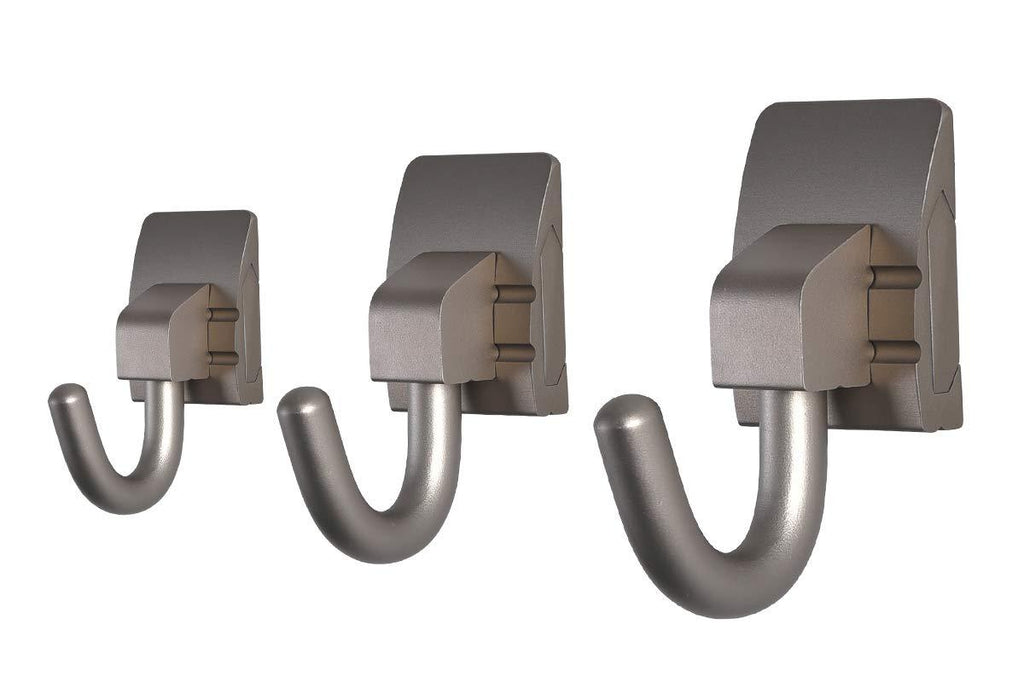 NewNest Australia - Coat Towel Hook Wall Mounted Aluminum Single Robe Hanger Heavy Duty 3 Pack for Home Bathroom Kitchen Office (Nickel) Nickel 