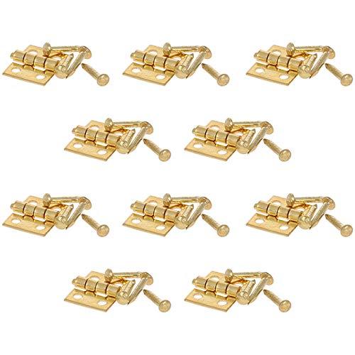 MroMax 0.39 inches Fittings for Household Office Window Jewelry Case Iron Spray Paint, Golden 10Pcs - NewNest Australia