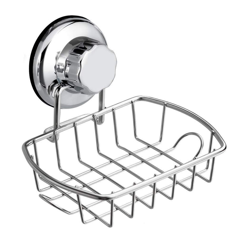 SANNO Suction Soap Dish Holder with Hook, Soap Saver Soap Holder Soap Tray Bar Soap Sponge Holder for Shower, Bathroom, Tub and Kitchen Sink Stainless Steel - NewNest Australia