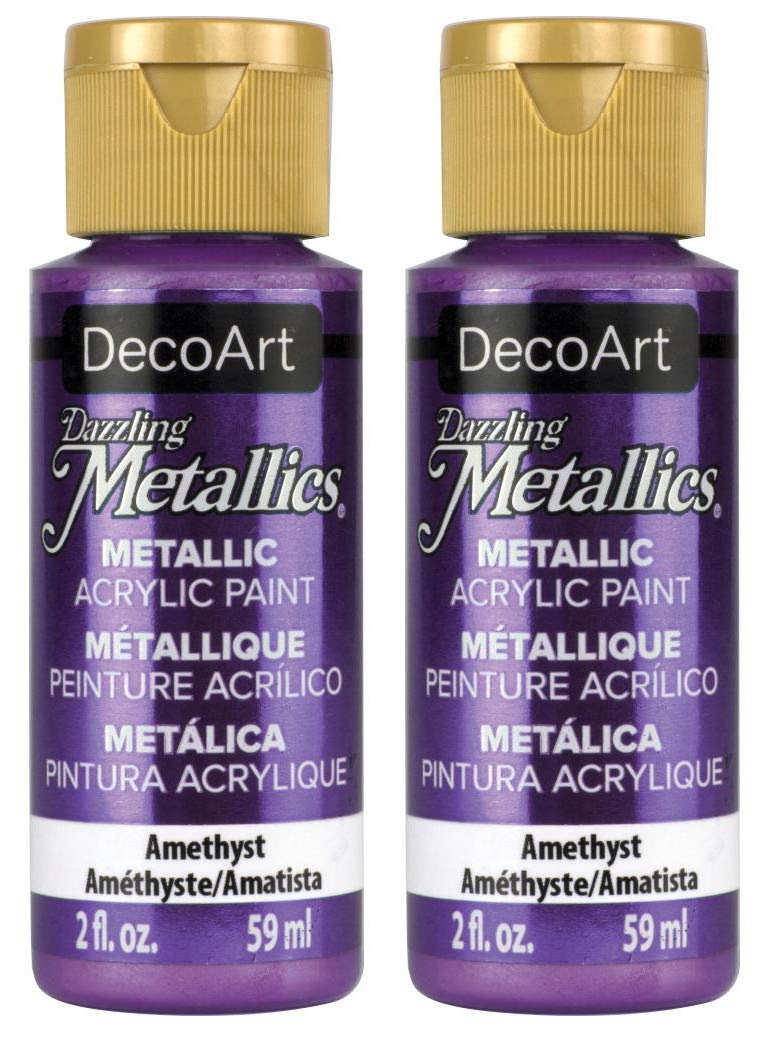 DecoArt Dazzling Metallics Acrylic Colors (2 Pack, Amethyst) 2 Pack - NewNest Australia