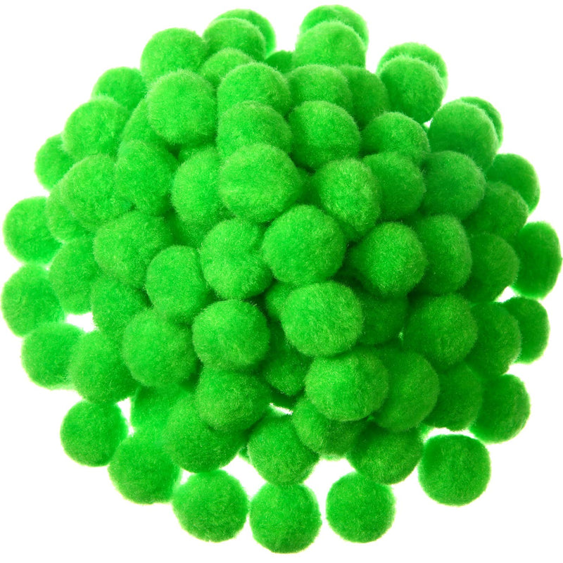 Shappy Christmas 500 Pieces 1 Inch Craft Pom Pom Balls for DIY Creative Crafts Decorations Kids Craft Project Home Party Holiday Decorations (Green) Fruit Green - NewNest Australia