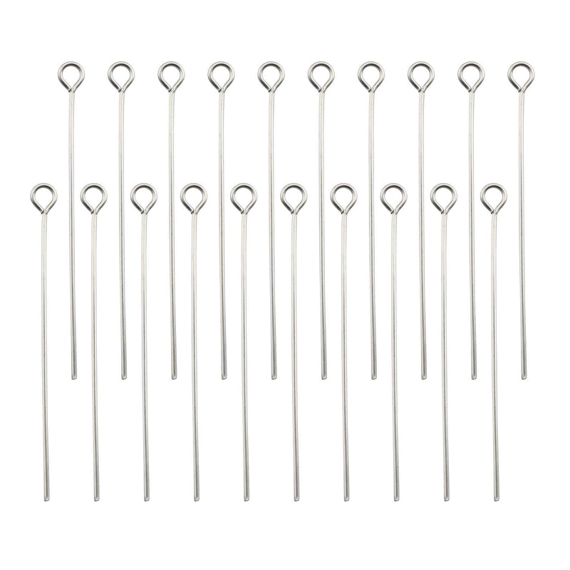 Eye Pin 200PCS 1.6inch/40mm 304 Stainless Steel Open Eyepins Headpins for Jewelry Necklace Making - NewNest Australia
