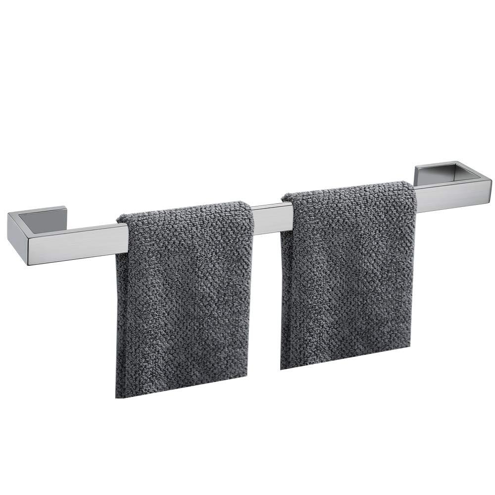 TNOMS SUS 304 Stainless Steel Bathroom Towel Bar Square Towel Holder Rack Rail Storage Organizer Hanger,Q8004BR Brushed - NewNest Australia