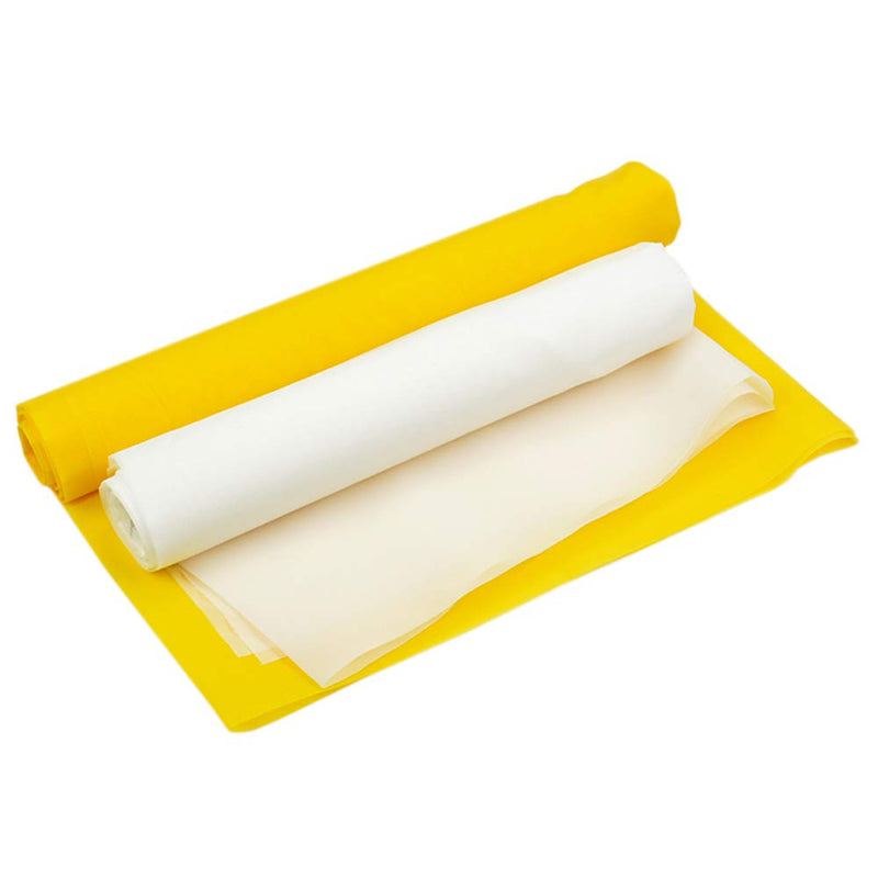 Silk Screen Printing Mesh, 100/110/120/140/160/180/200/250/300Mesh, White Yellow for Screen Printing Machine Equipment Accessories, Filter Painting, Polyester Fabric (100M/40T White) 100M/40T White - NewNest Australia