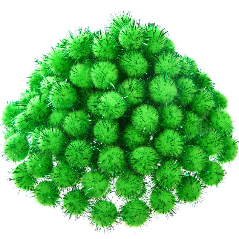 1000 Pieces Glitter Pom Poms 0.6 Inch Fuzzy Pompoms Arts and Crafts Balls for Hobby Supplies and Craft DIY Material (Fruit Green) Fruit Green - NewNest Australia