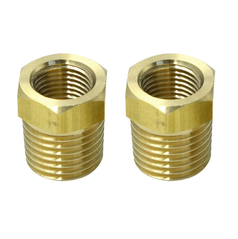 LICTOP 2pcs Metal Brass Pipe Hose Fitting, Reducing Hex Head Bushing,1/4" NPT Male Pipe x 1/8" NPT Female Pipe - NewNest Australia