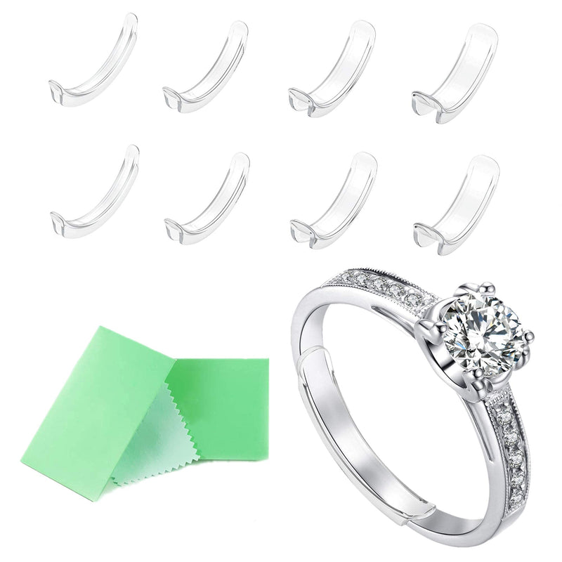 Invisible Ring Size Adjuster for Loose Rings Ring Adjuster Sizer Fit Thin Rings with Jewelry Polishing Cloth - NewNest Australia