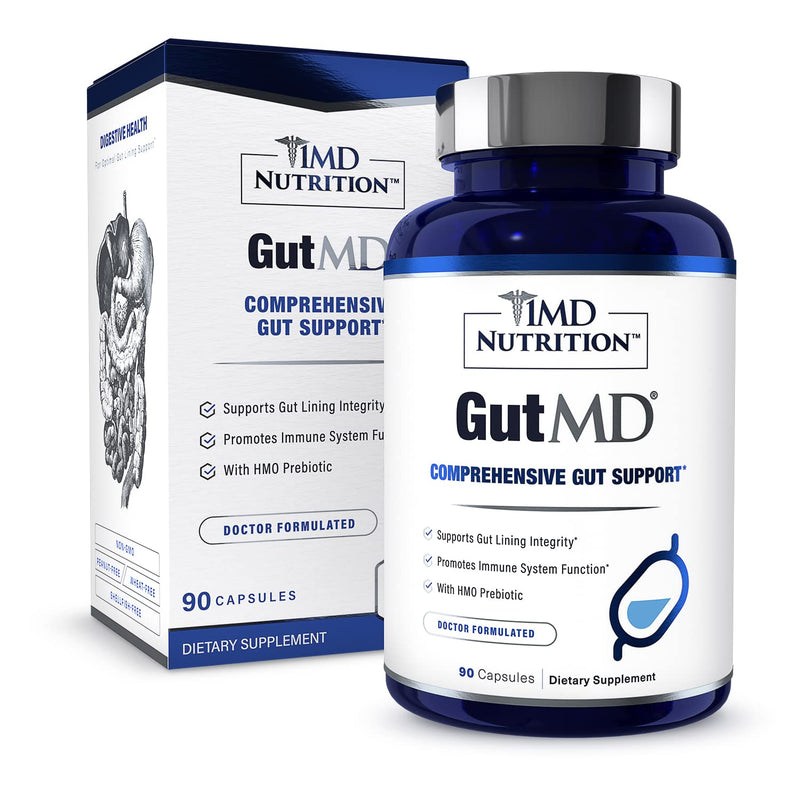 1MD Nutrition GutMD - L-Glutamine and Prebiotic for Gut Integrity | Promote Digestive Tract Health | 90 Capsules 90 Count (Pack of 1) - NewNest Australia