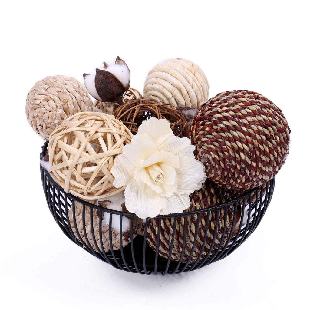 NewNest Australia - idyllic Assorted Decorative Spherical Natural Woven Twig Rattan, Suitable for Tabletop Decoration 