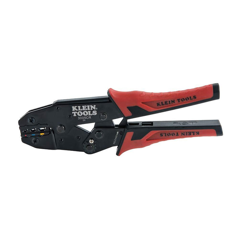 Klein Tools 3005CR Wire Crimper Tool, Ratcheting Insulated Terminal Crimper for 10 to 22 AWG Wire - NewNest Australia