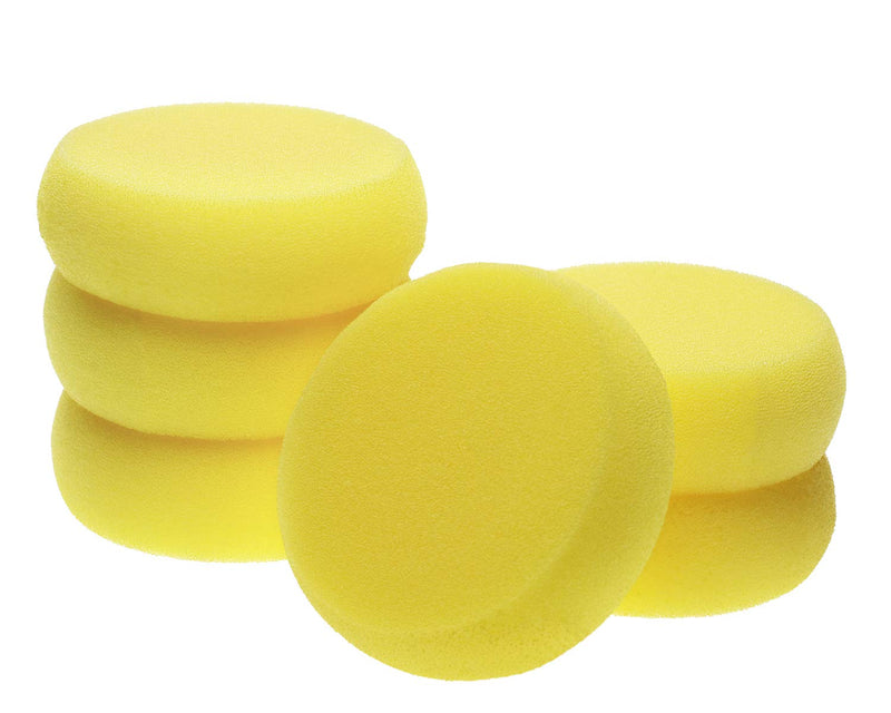 Penta Angel Round Sponges 6pcs 3inch Yellow Painting Sponges Synthetic Artist Sponges Watercolors Sponges for Art & Craft Pottery Clay Cleaning Ceramics Wall (Round Painting Sponges) - NewNest Australia