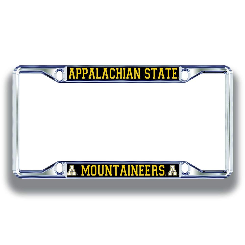 NCAA License Plate Frame Silver Appalachian State Mountaineers Silver One Size - NewNest Australia