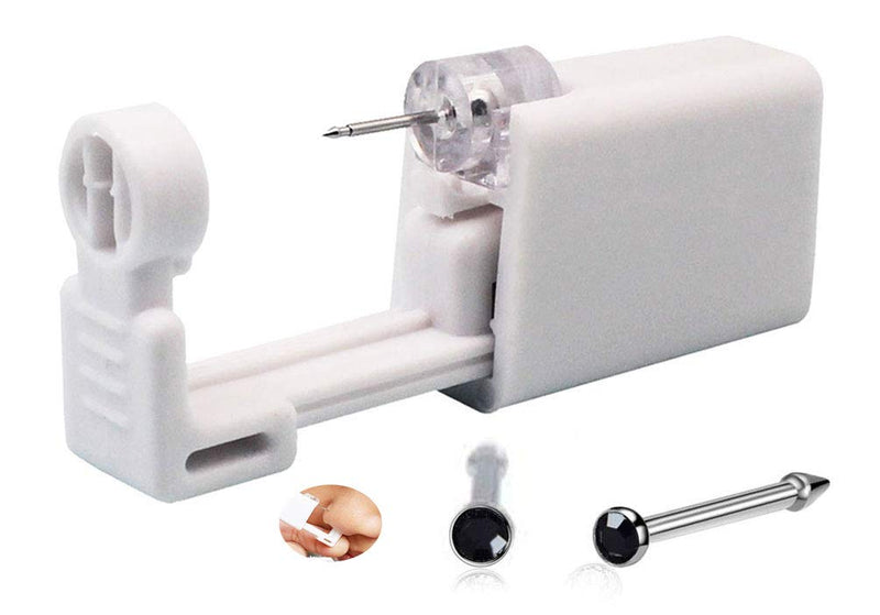 Self Nose Piercing Gun Self Nose Piercing Gun Kit Safety Nose Piercing Gun Kit Tool (Black) Black - NewNest Australia
