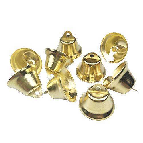 60PCS 26mm/1inch Gold Bells Mini Liberty Bells for Crafts Favor Decorating and Making Wind Chimes - NewNest Australia