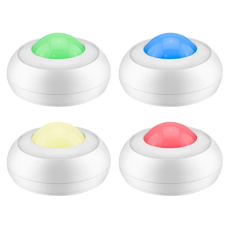 BIGLIGHT LED Puck Lights, Push Lights, RGB Touch Lights, Battery Operated Click Light for Closet, Wireless Tap Light, Color Changing Pop Lights, Stick on Lights for Classroom Pumpkin Halloween, 4 Pack - NewNest Australia