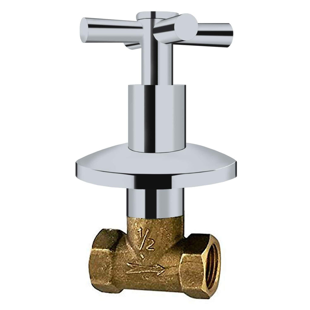 Earl Diamond Brass 1/2-Inch IPS or G1/2 Water Shower Home Plumbing Shut Off Flow Control Valve Straight Replacement Part with Cross Handle (1Pack) - NewNest Australia