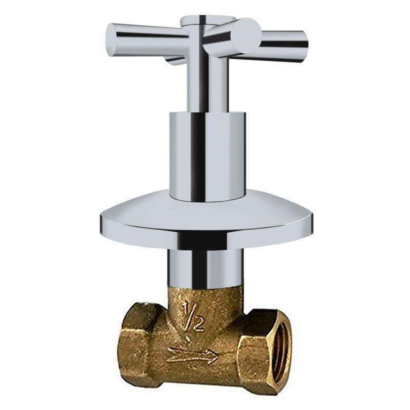 Earl Diamond Brass 1/2-Inch IPS or G1/2 Water Shower Home Plumbing Shut Off Flow Control Valve Straight Replacement Part with Cross Handle (1Pack) - NewNest Australia