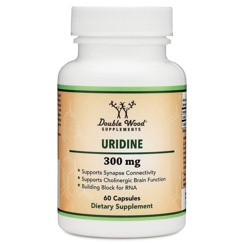 Uridine Monophosphate - Third Party Tested (Choline Enhancer, Beginner Nootropic) 300mg, Manufactured in USA by Double Wood Supplements (60 Capsules) 60 Count (Pack of 1) - NewNest Australia