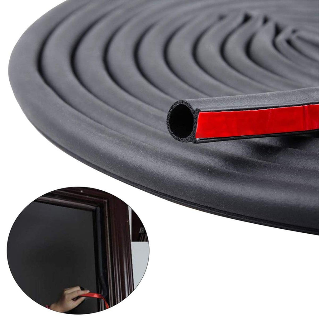 19.7 Feet Long Weather Stripping Seal Strip for Doors/Windows, Self-Adhesive Backing Seals Large Gap (from 5/16 inch to 11/20 inch) Seal Strip 11/20" (W) x 11/20" (T) x 19.7' (L) Black - NewNest Australia