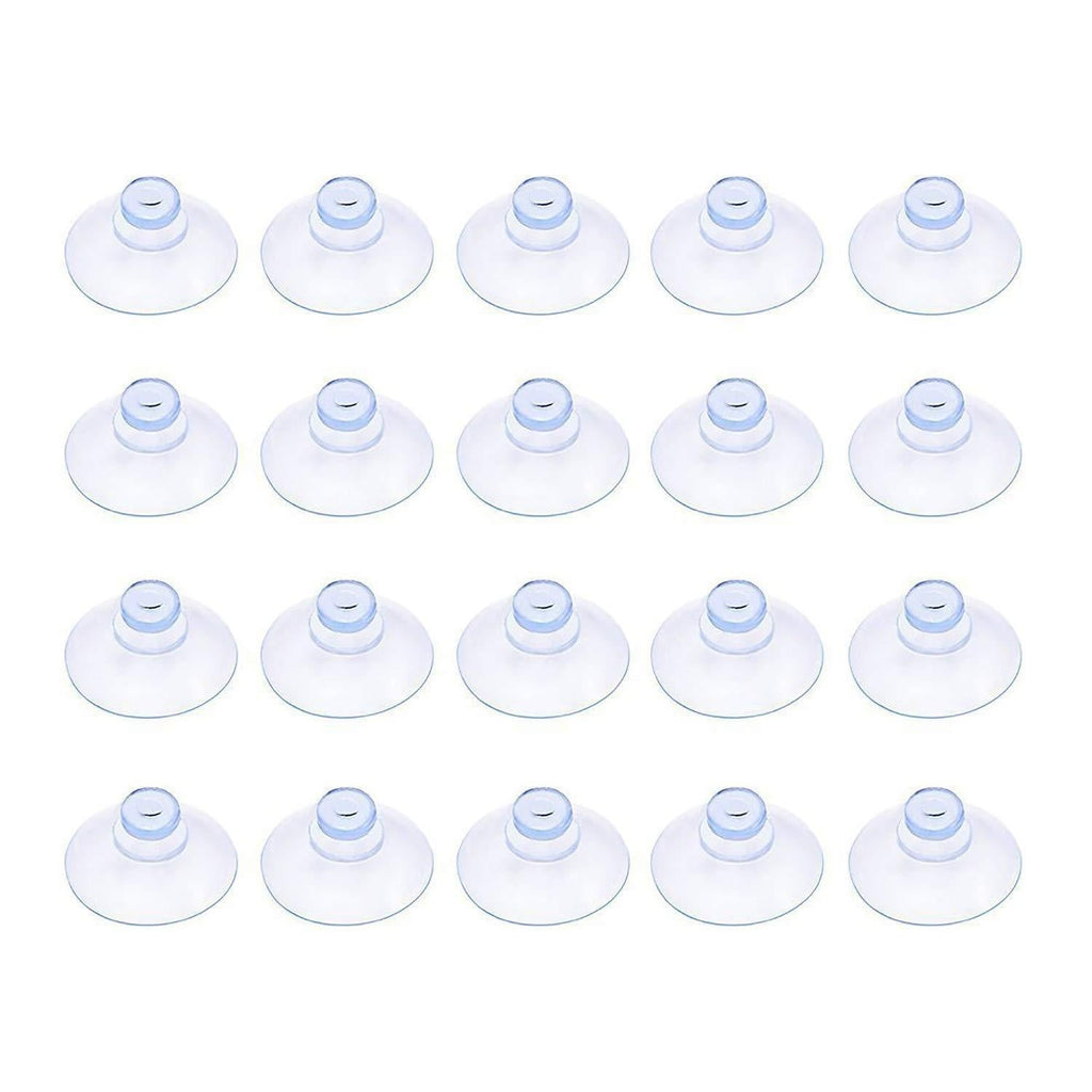 NewNest Australia - XMHF 20 Pack 1.2in/30mm Suction Cup Plastic Sucker Pads Without Hooks Clear 