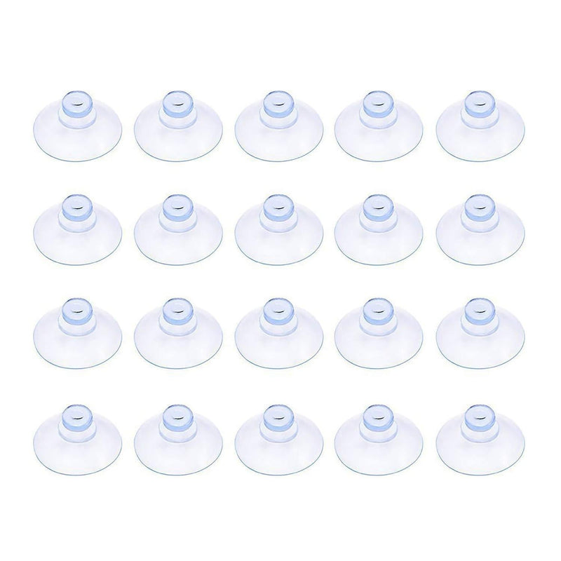 NewNest Australia - XMHF 20 Pack 1.2in/30mm Suction Cup Plastic Sucker Pads Without Hooks Clear 