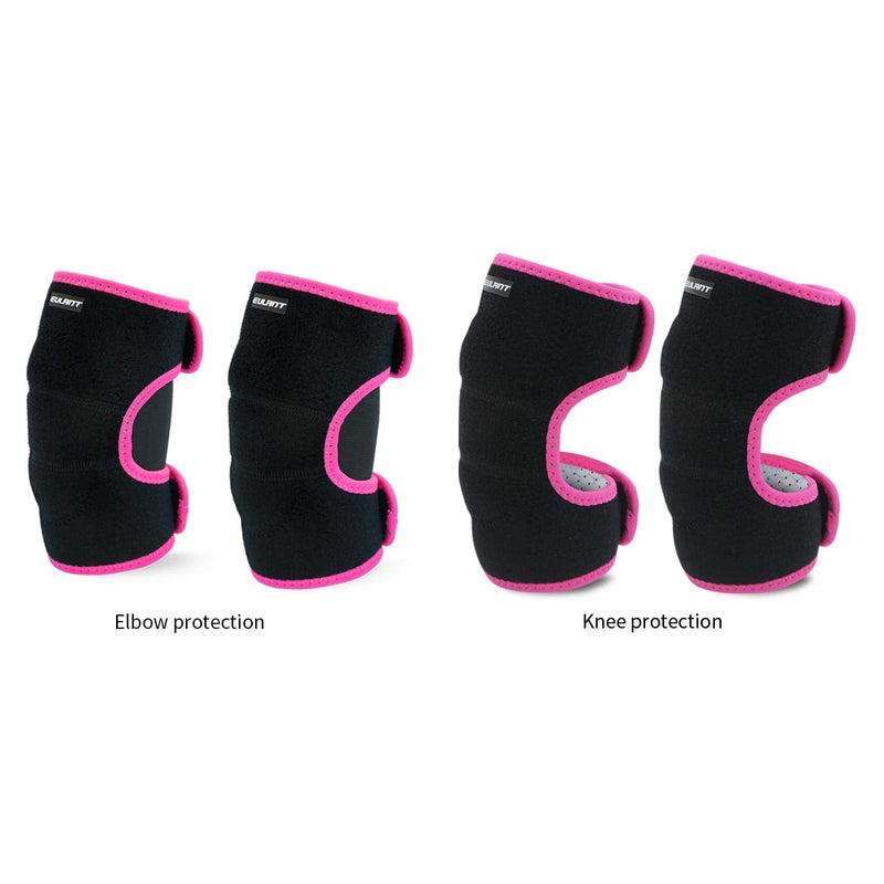 Sborter Adjustable Soft Elbow Pads and Knee Pads for Kids, Child Protective Pad Sets for Bicycle Roller Skating Basketball Football Volleyball Dancing Kneeling Rose M - NewNest Australia