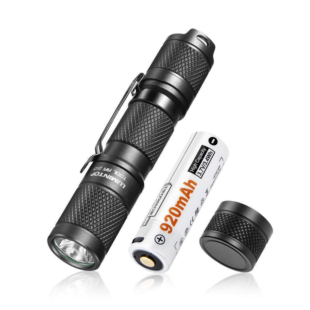 Pocket-sized Super Bright Flashlight Set- LUMINTOP TOOL AA 2.0 EDC Flashlight with Magnetic Tail and 920mah Rechargeable Battery, 650 Lumens, 5 Modes with Mode Memory, Waterproof Torch for Camping - NewNest Australia