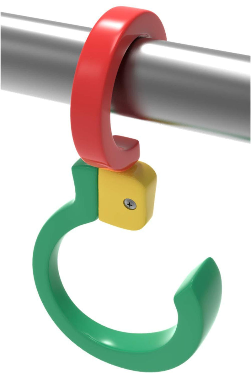 NewNest Australia - 4 Pack S Hook Hanger Multi-Purpose Swivel Spin Foldable, Plastic, Multi-Color 