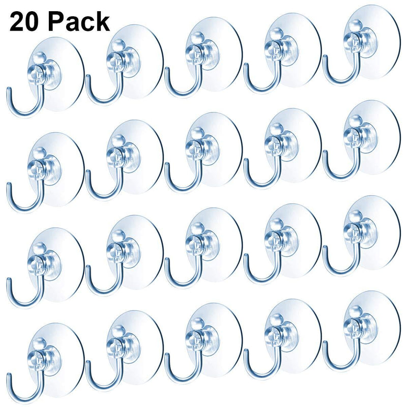 NewNest Australia - Suction Cup Hooks Clear Plastic Sucker Pads for Window Glass Shower Bathroom Kitchen Wall with 4 Styles 60 mm 50 mm 40 mm 30 mm Support Festivals Parties Events Theme Carnival Decorations (30 mm) 