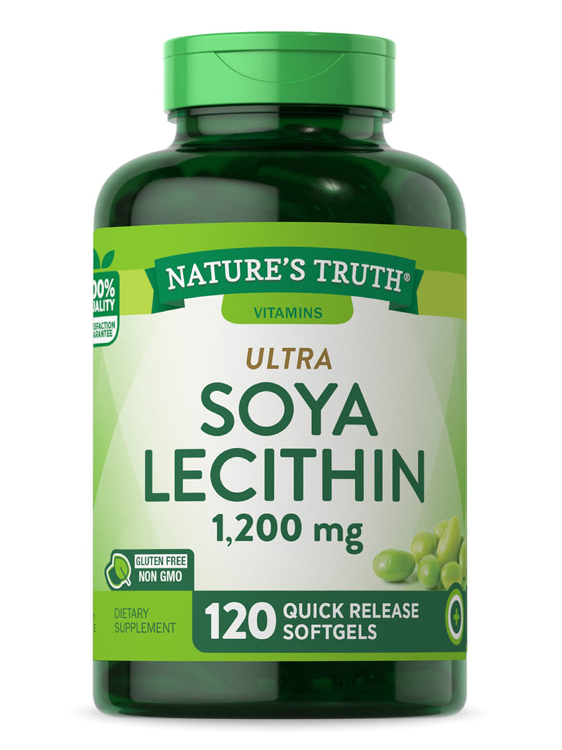 Ultra Soy Lecithin Capsules 1200 mg | 120 Softgels | Non-GMO, Gluten Free | by Nature's Truth - NewNest Australia