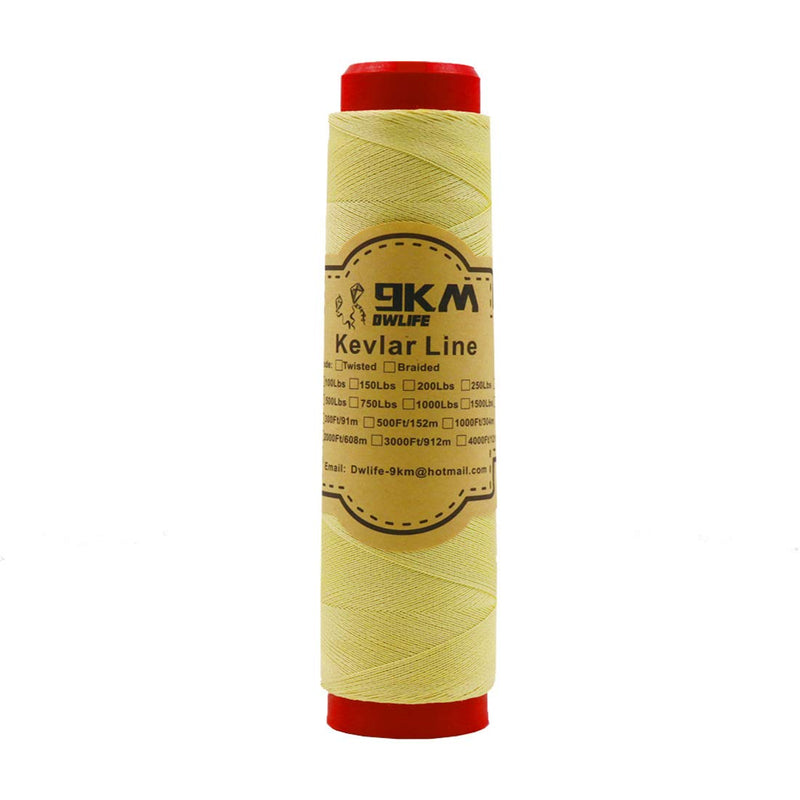 9KM DWLIFE Kevlar Line Kite Flying String High Strength No-Stretch Kevlar Fishing Assist Cord Camping Hiking Survival Rope Outdoor (0.35mm-1.5mm Dia) 100Lbs 1000Ft-Braid - NewNest Australia