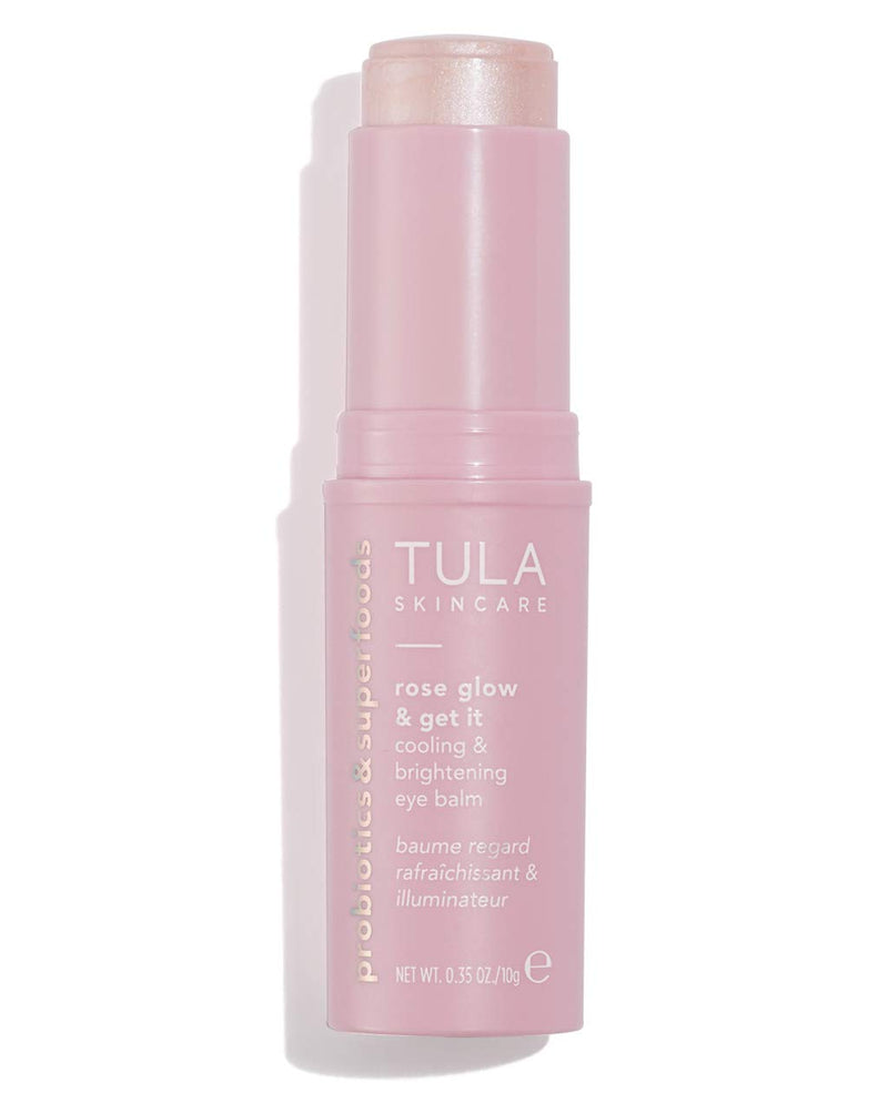 TULA Skin Care Rose Glow & Get It Cooling & Brightening Eye Balm | Dark Circle Under Eye Treatment, Instantly Hydrate and Brighten Undereye Area, Perfect to Use On-the-go | 0.35 oz. - NewNest Australia
