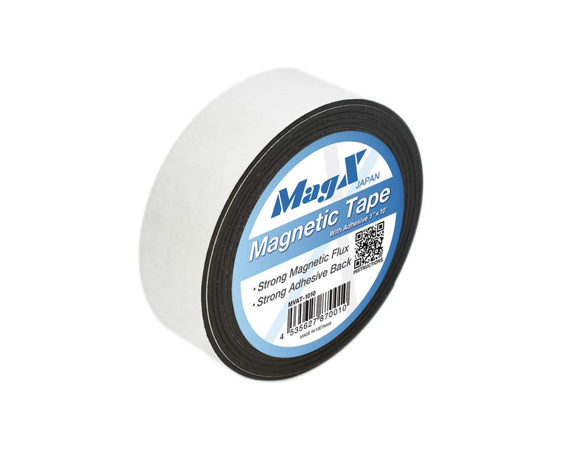 MagX Magnetic Tape with Adhesive 1"x10', Ultra Thick 60 mil, Magnetic Strip with Self Adhesive, Flexible Magnetic Roll Tape, Peel and Stick, Anisotropic Strong Magnets, Stationery, Office Supply - NewNest Australia