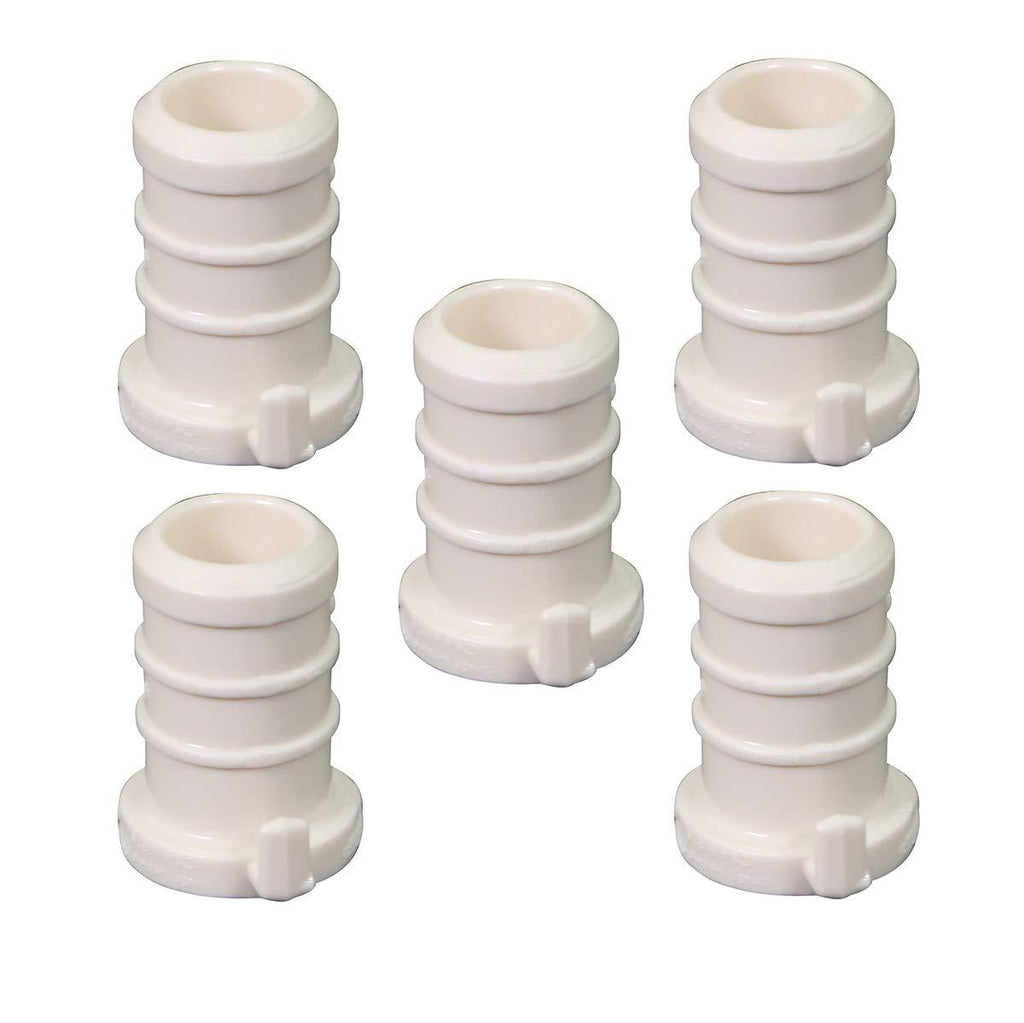 Supply Giant QQQM0012-5 Plastic PEX Poly Alloy Plug End Cap Barb Pipe Fitting, 1/2'', White, 5 Pack 1/2'' - NewNest Australia