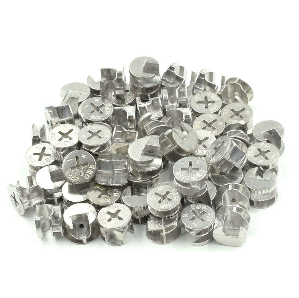 LICTOP 60 Pcs 15mm Furniture Connecting Cam Fittings Furniture Cam Connectors Hardware Bolts,Silver Tone - NewNest Australia