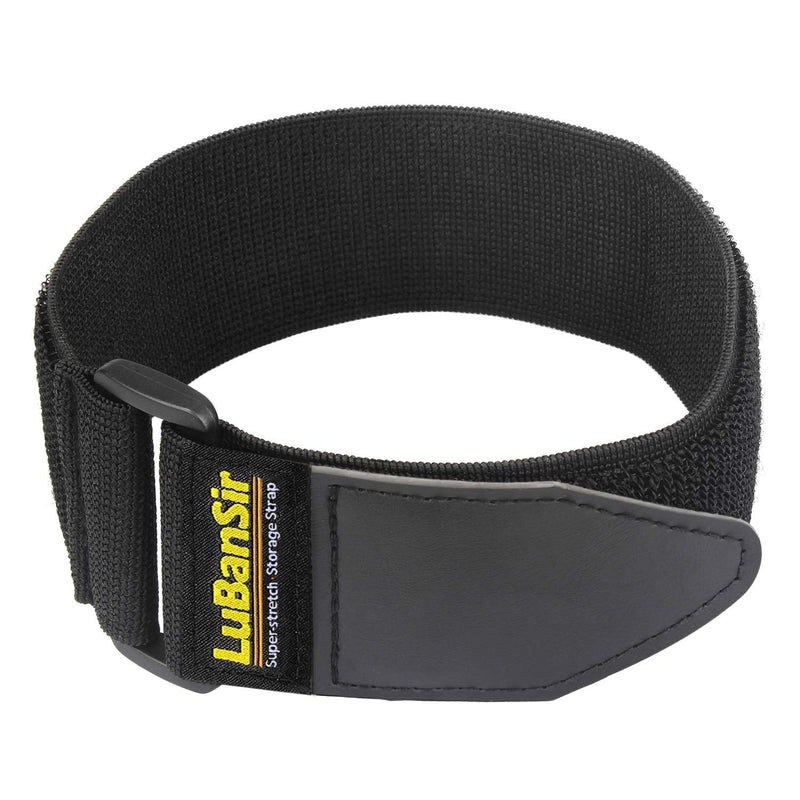 LuBanSir Cinch Straps - 2" x 18" (6 Pack) Elastic Hook and Loop Storage Straps with Buckle for Bicycle, Truck, Boat and More for Extension Cords, Ropes, Hoses Organization - Black 6 Pack - 2x18 - NewNest Australia