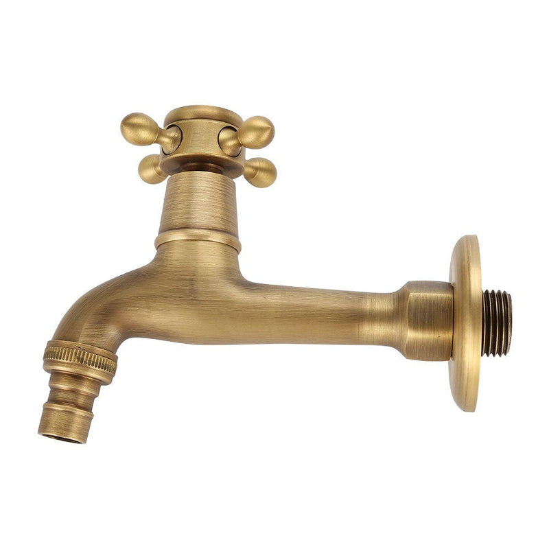 Vintage Solid Brass Single Handle Faucet Washing Hine Faucet Wall Mounted Water Tap Laundry Utility Room Sink Faucets(1#) 1# - NewNest Australia