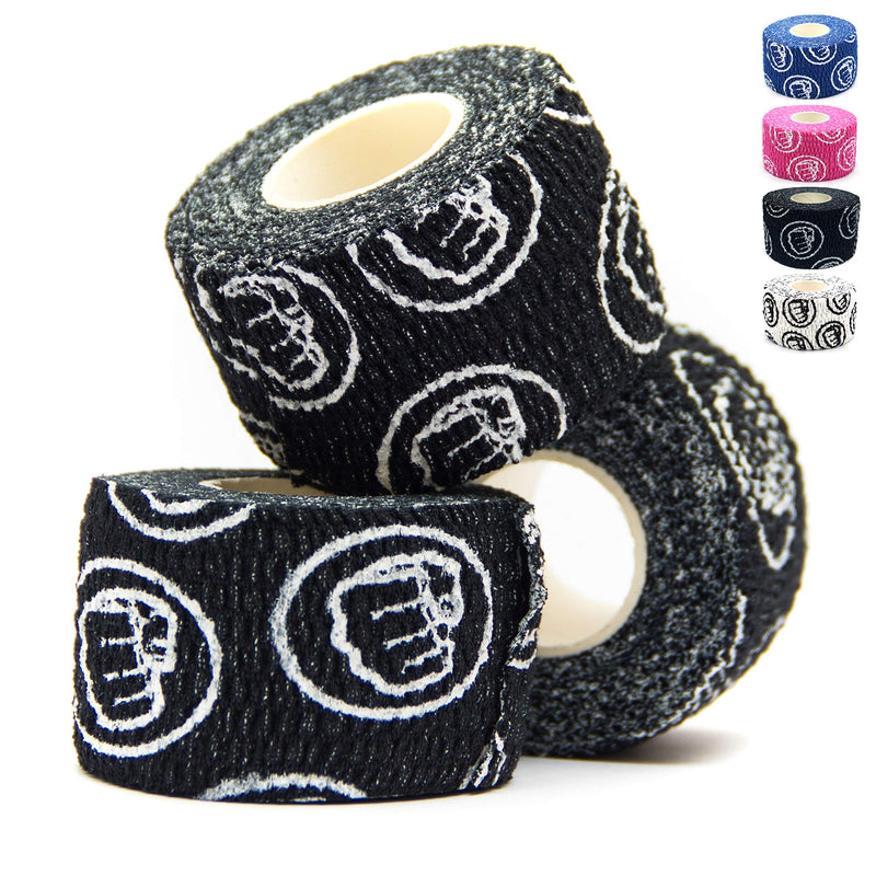 WOD Nation Weightlifting Hook Grip Tape - 3 Pack 23 Feet Long Sticky, Comfortable & Stretchy Athletic Tape for Weight Lifting forCrossfit and Cross Training - Thumb, Hand & Finger Protection Black 1.5 inch x 23 Feet - NewNest Australia