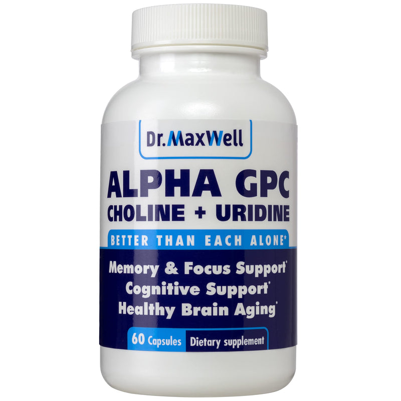 Alpha GPC 600mg + Uridine, a Choline Enhancer. Better Than Alpha-GPC or Uridine Аlone. Best Alpha GPC Choline: 2in1, Soy Free, No Fillers, USA. Best Choline Form, 60 Pills, Money Back Guarantee - NewNest Australia