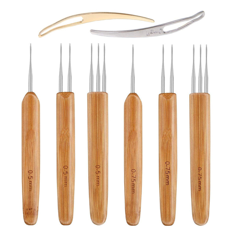 8 Pcs Dreadlock Crochet Hook Tool, Braid Hair Dreadlocks Needle Weaving Crochet - NewNest Australia