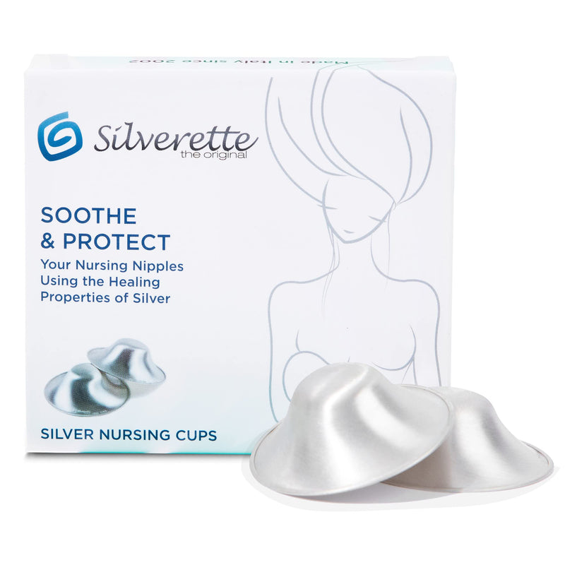 SILVERETTE The Original Silver Nursing Cups - Soothe and Protect Your Nursing Nipples -Made in Italy X-Large - NewNest Australia